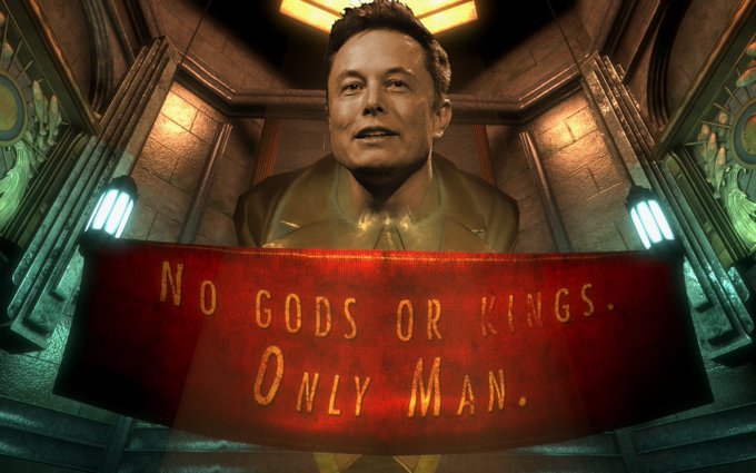 Elon Musk in der Auftaktszene des Videospiels “Bioshock”