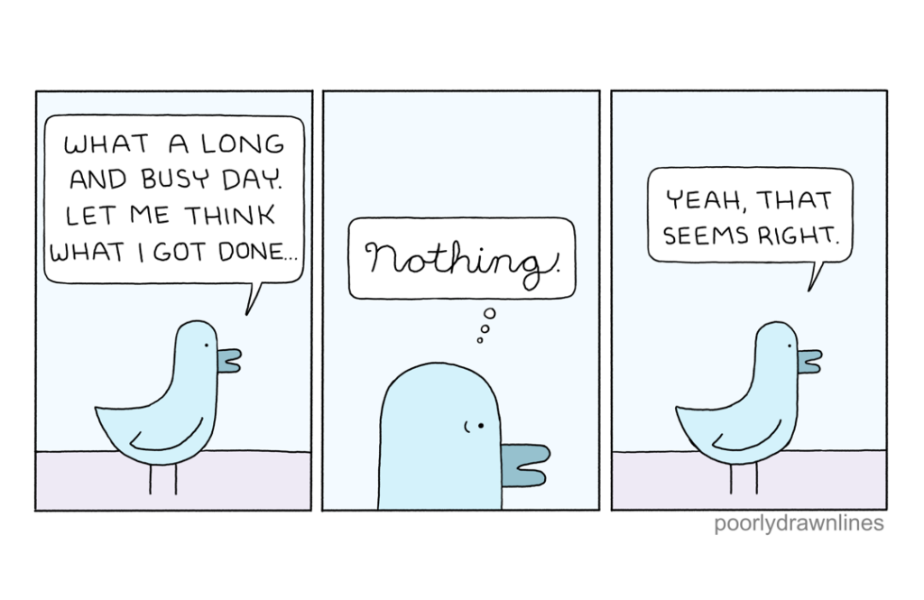 Poorly Drawn Lines comic “Busy Day”