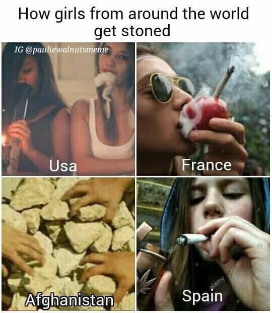 How girls from around the world get stoned