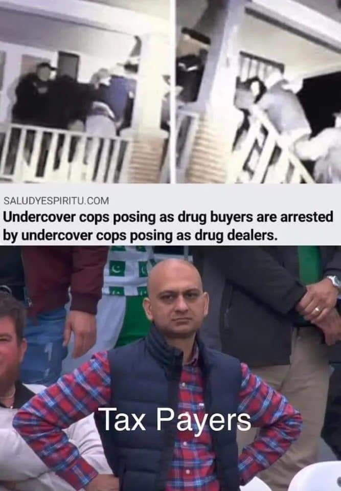 Undercover cops posing as drug buyers are arrested by undercover cops posing as drug dealers