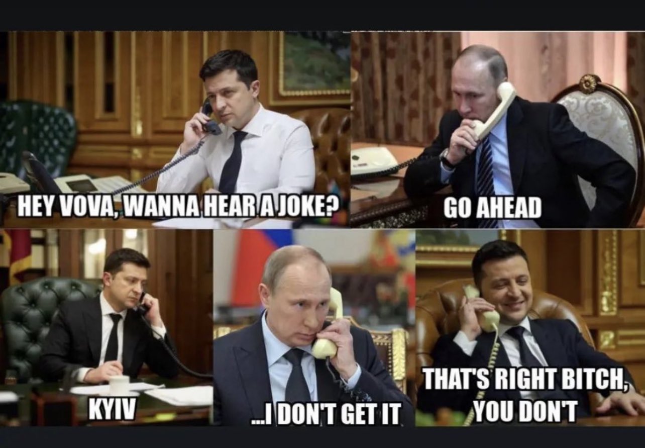 Joke about Putin not getting Kyiv
