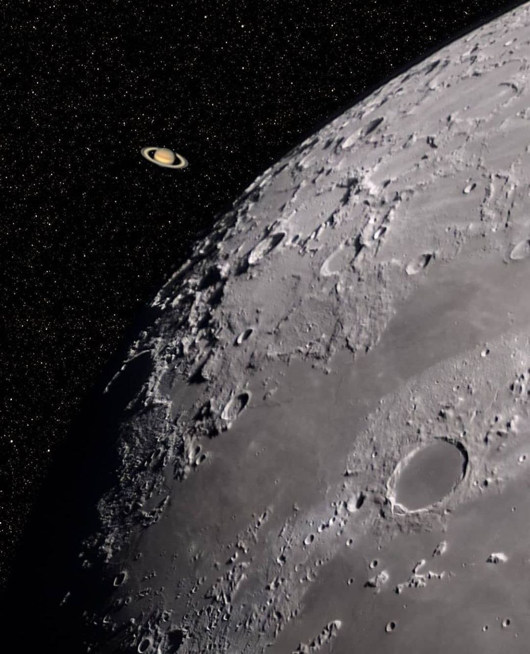Saturn and Moon in one shot
