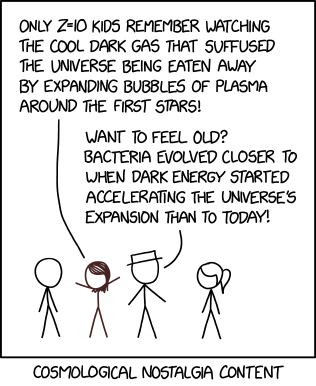 xkcd 2764 – Cosmological Nostalgia Content