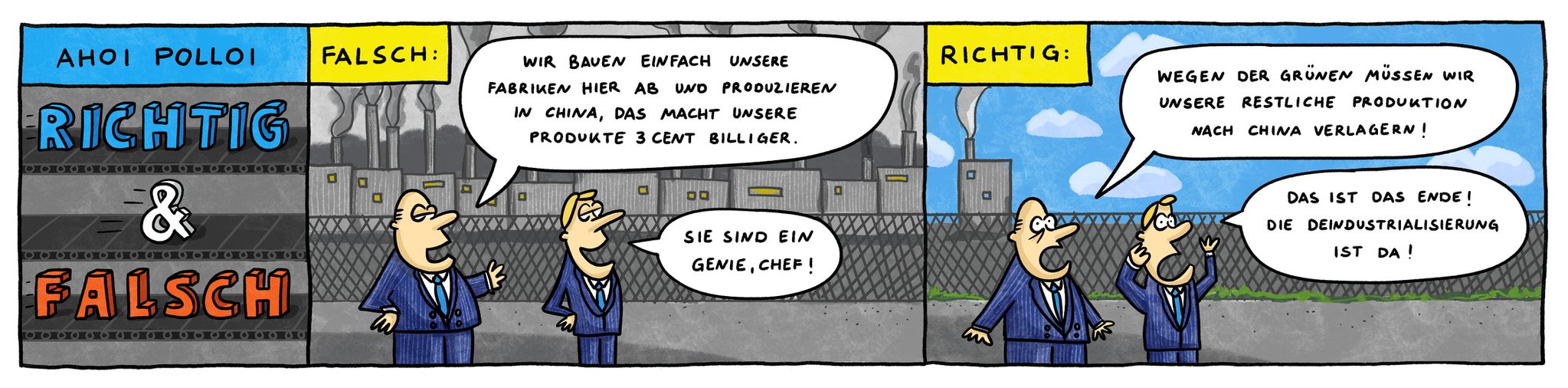 Ahoi Polloi Richtig & Falsch vom 13. August 2023: Deindustrialisierung